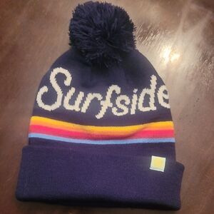 Surfside Navy Pom-Pom Beanie